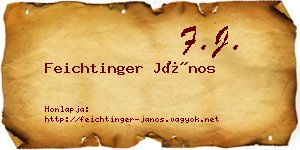 Feichtinger János névjegykártya